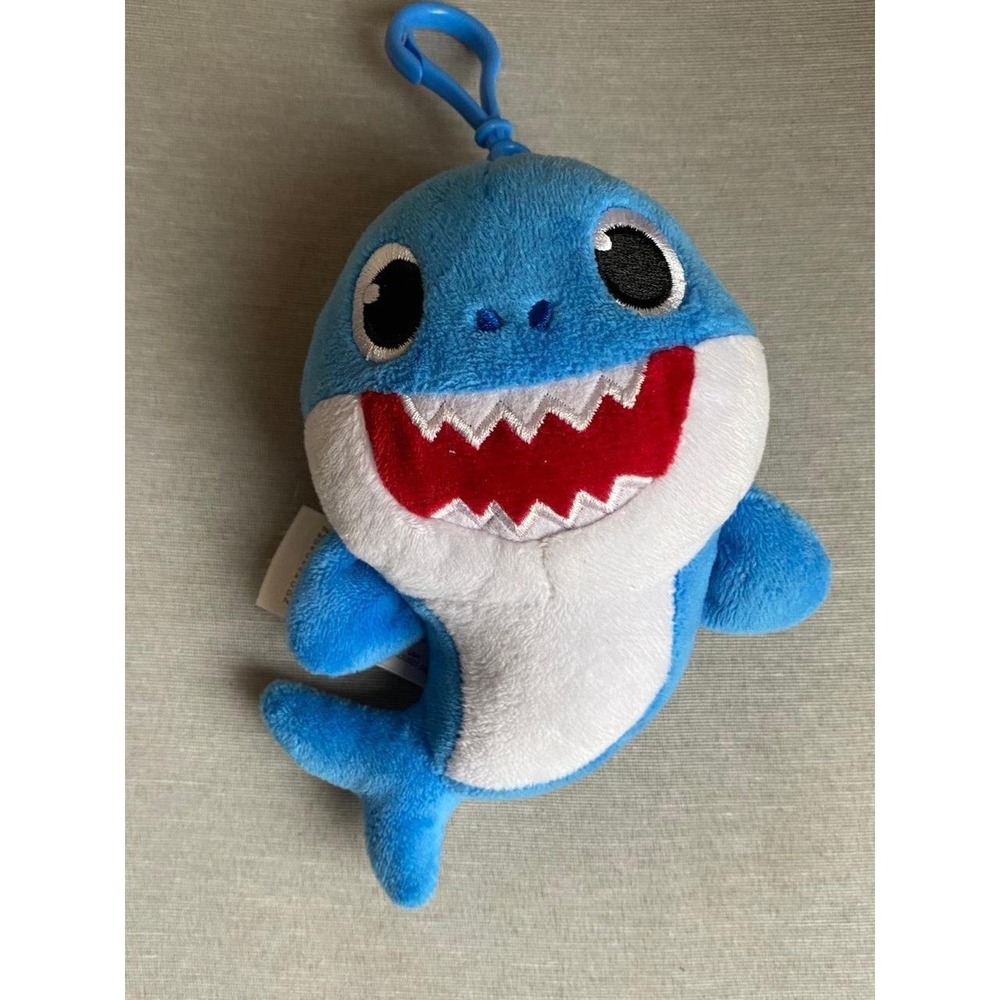 Baby Shark Pinkfong Clip-On Plush Toy Stuffed Animal 6" Bag Purse Bling s37